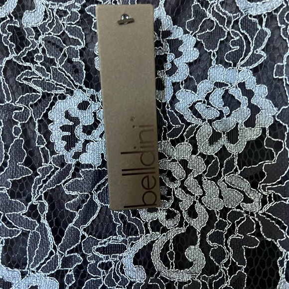 Belldini Blue Lace off the shoulder Top - Picture 3 of 5